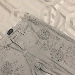Bebe sequenced grey jeans